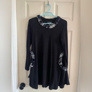 Joseph Ribkoff black tunic sweater top